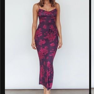 Teava Laced Waist Maxi Dress Selfie Leslie